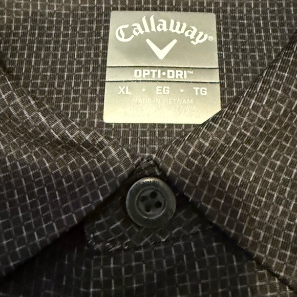 Callaway Men's OptiDri Black Golf Performance Polo Shirt - Picture 5 of 7